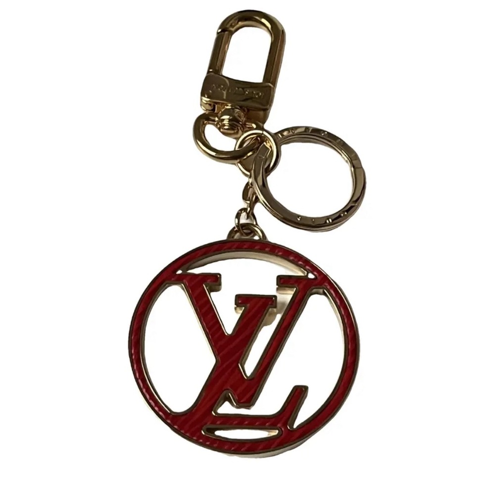 Louis Vuitton Bag Charm Circle Epi Charm And Key Holder. Red & Pink with box